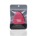 Professional pink teardrop makeup sponge in stylish grey resealable retail packaging - Bag Packaging / Red