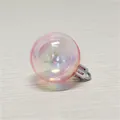 Bola decorativa transparente rosa iridiscente para Navidad o fiestas de cumpleaños - Rosa Iridiscente / 4cm
