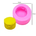 Roze 3D macaron siliconen mal voor DIY zeep maken en klei ambachten, 5,2 cm x 5,5 cm - Grote Roze Macaron Vorm (50-2032-A) / Roze