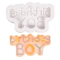 Stampo in silicone per decorazione torta 'birthday BOY' e fondente - Stile Birthday BOY