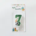 Vela de cumpleaños número 7 con tema de fútbol para decoración de tartas fiesta - Número 7