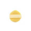 Premium yellow teardrop-shaped deep cleaning facial puff with a ribbon handle for skincare - Ribbon Style / Bulk/Loose Packaging / Yellow
