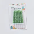 Paquete de 6 velas verdes de cumpleaños con temática de fútbol para decorar tartas - Estilo Lápiz de Fútbol