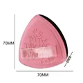 Soft pink triangular makeup powder puff with precise dimensions 70mm by 20mm for base - Bulk/Loose Packaging / Pink