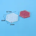 Molde de resina hexagonal flor de la vida para posavasos DIY con medidas - Hexagonal (60-1133)