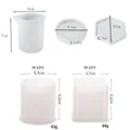 Detailed dimensions of DIY silicone resin molds and measuring cup for jewelry making. - 26 Items (84020)