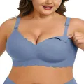 Reggiseno per allattamento blu senza cuciture taglie forti con supporto morbido e confortevole - Taglia S / Top / Blu
