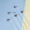 Kleine 1,1 cm silberne Herz-Tortenstecker für Geburtstagsdekorationen, 5er Set Packung - 3D Herz / 5er Pack / Silber