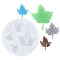 Molde de silicona de hoja de arce versátil para chocolate y decoración de pasteles - Estilo Hoja de Arce (50-07-D) / Blanco