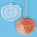 DIY Halloween pumpkin skull silicone mold for aromatherapy wax flakes and resin - Pumpkin Skeleton Mold (60-984-D)
