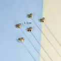 Elegante goldene herzförmige Kuchendekoration für Backwaren, Breite von 1,1 cm - 3D Herz / 5er Pack / Gold