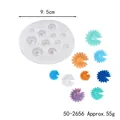 Daisy sunflower silicone mold for cake decorating with colorful resin flower samples 9.5cm - Round Multi-Hole Daisy Sunflower (50-2656) / 9.5cm / White