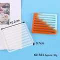 Molde de silicona cuadrado para posavasos de resina epoxi de cristal DIY de 10,2 cm - Rayado (60-583)