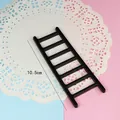 Small black plastic ladder for cake decoration ornament measuring 10.5cm in length SKU - Ladder Shape / 1 Piece / Black