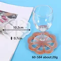 Molde de silicona para posavasos con forma de flor para resina DIY de 10,2 cm de diámetro - Flor de Ciruelo (60-584)