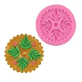 Molde de silicona rosa para decoración de tartas de fondant con flores y hojas finas - Hoja Floral (50-11-A)
