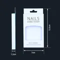 Dimensions of white press-on nail packaging box with transparent window and hanger - Chinese Printed Style (13.5*7*1.2) / Thin