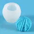 Professionele siliconen mal in de vorm van een bol wol voor DIY kaarsen en zeep - Fijne Bol Wol Stijl (50-2662) / Wit