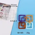 Molde de silicona DIY para posavasos de resina con cuadrados geométricos unidos - Cuadrado (60-585)