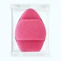 XXL thickened pink facial cleansing sponge glove for deep face washing and makeup removal - XXL Bagged with Lanyard / Rose Red
