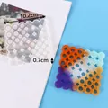Molde de silicona geométrico para posavasos de resina DIY, diseño ondulado de 10,2 cm. - Borde de Encaje (60-586)