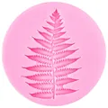 Molde de silicona rosa con forma de hoja de helecho para chocolate y fondant DIY - Hoja de Helecho (50-1304-A)