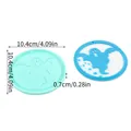 Blue and mint green Halloween ghost silicone molds with 10.4cm diameter dimensions - Round Ghost Mold - Mint Green (60-977-C)