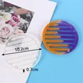 Molde de silicona redondo a rayas para posavasos, 10,2 cm de diámetro y 0,7 cm de alto - Redondo (60-587)