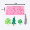 Molde profesional de silicona con forma de hoja y 4 motivos para decoración de pasteles - Hojas Surtidas Grandes (50-2246-A)