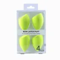Set of 4 neon green slanted makeup sponges in non-latex material for contouring - Unisex Style / Set of 4 / Apple Green