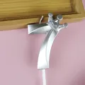 Elegante vela de cumpleaños número 7 plateada con diseño de corona para decorar pasteles - Corona Número 7 / Plateado