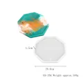 Molde de silicona DIY octogonal para posavasos de resina, 19,6 cm de diámetro y muestra - Molde de Posavasos Octagonal Grande (60-356)