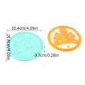 Halloween haunted house silicone mold for DIY resin casting, blue circular design - Haunted House Mold - Mint Green (60-981-C)