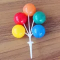 Colorful balloon bouquet cake topper with five vibrant spheres for birthday party decor - Colorful Large Plastic Balloon