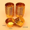 Lot de 50 caissettes à cupcakes dorées de qualité alimentaire pour muffins, 6,2 cm - K1001#B / 50 Pièces / Or