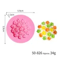 Daisy sunflower silicone mold for fondant cake decorating with weight and size - Dense Daisy Sunflower (50-826) / 5.9cm / Pink