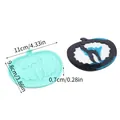 Halloween pumpkin and cat silicone mold for DIY resin ornaments with measurements - Pumpkin Cat Mold - Light Blue (60-982-C)