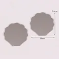 Shell-shaped small makeup mirror insert for DIY crafts measuring 5.6cm by 5.6cm - Shell (d16302)