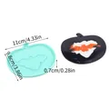 Halloween pumpkin bat silicone mold for DIY resin and plaster crafts with dimensions - Pumpkin Bat Mold - Mint Green (60-984-C)