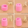 Pink silicone rock and crystal molds for DIY cake decor with dimensions and weights - Pink Set of 4 zh349