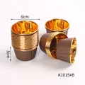 Moules à cupcakes marrons avec intérieur doré brillant, 6 cm de diamètre et 3 cm de haut - Intérieur Marron Or K1015#B (50 Pcs) / 50 Pièces