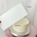 Close-up of a 20.5cm ABS cake scraper smoother showing exact dimensions - Large scraper / White