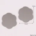 High-quality flower-shaped silver mirror inserts with dimensions 5.8x5.4cm for DIY crafts - Rose (d16303)