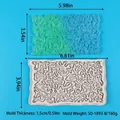 Rectangular silicone fondant lace mat mold for DIY cake decoration with dimensions - Gray (50-1893-B)