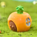 Figura de casa de zanahoria naranja en miniatura para micropaisajes o tartas, 4x4cm - Estilo 1 Casa