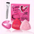 Professional 3-piece makeup tool set including pink powder puffs and foundation brush in box - 3-in-1 Box Set with Foundation Brush / Set of 4 / Red & Pink Black Core Set with Brush