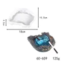 Premium-Silikonform für DIY-Harz-Aschenbecher in Blattform, Maße 18x15,5x4,2 cm - Unregelmäßige Felsform Stil (60-659) / 18x15.5x4.2cm