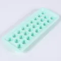 Light green heart-shaped 26-grid plastic ice cube mold for whiskey and baby food supplement - Heart Shape / 26 Slots / Pale Green