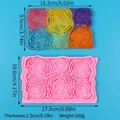 Rose pattern silicone fondant lace mat mold for DIY cake decoration - Pink (50-1910-A)