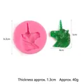 Unicorn head silicone mold for fondant chocolate resin craft with dimensions - Unicorn Head Style (50-576-A) / 6.2cm Diameter